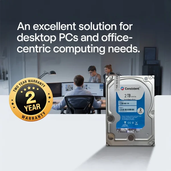 2TB SATA Internal Hard Drive, 3.5 Inch, High Performance Desktop HDD
