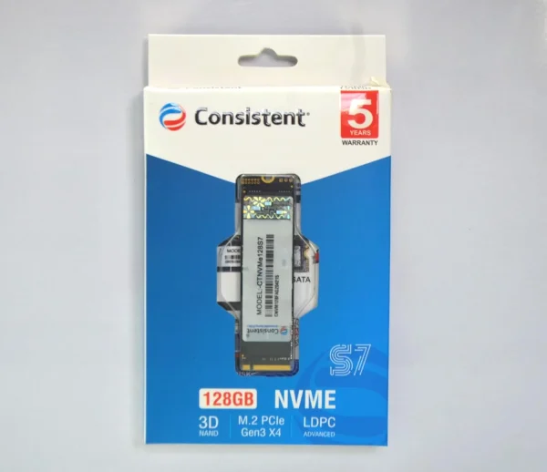 Product-19-3-128NVME.2 128GB NVMe PCIe M.2 SSD 2280, 3D NAND with SLC Cache, Up to 2200MB/s